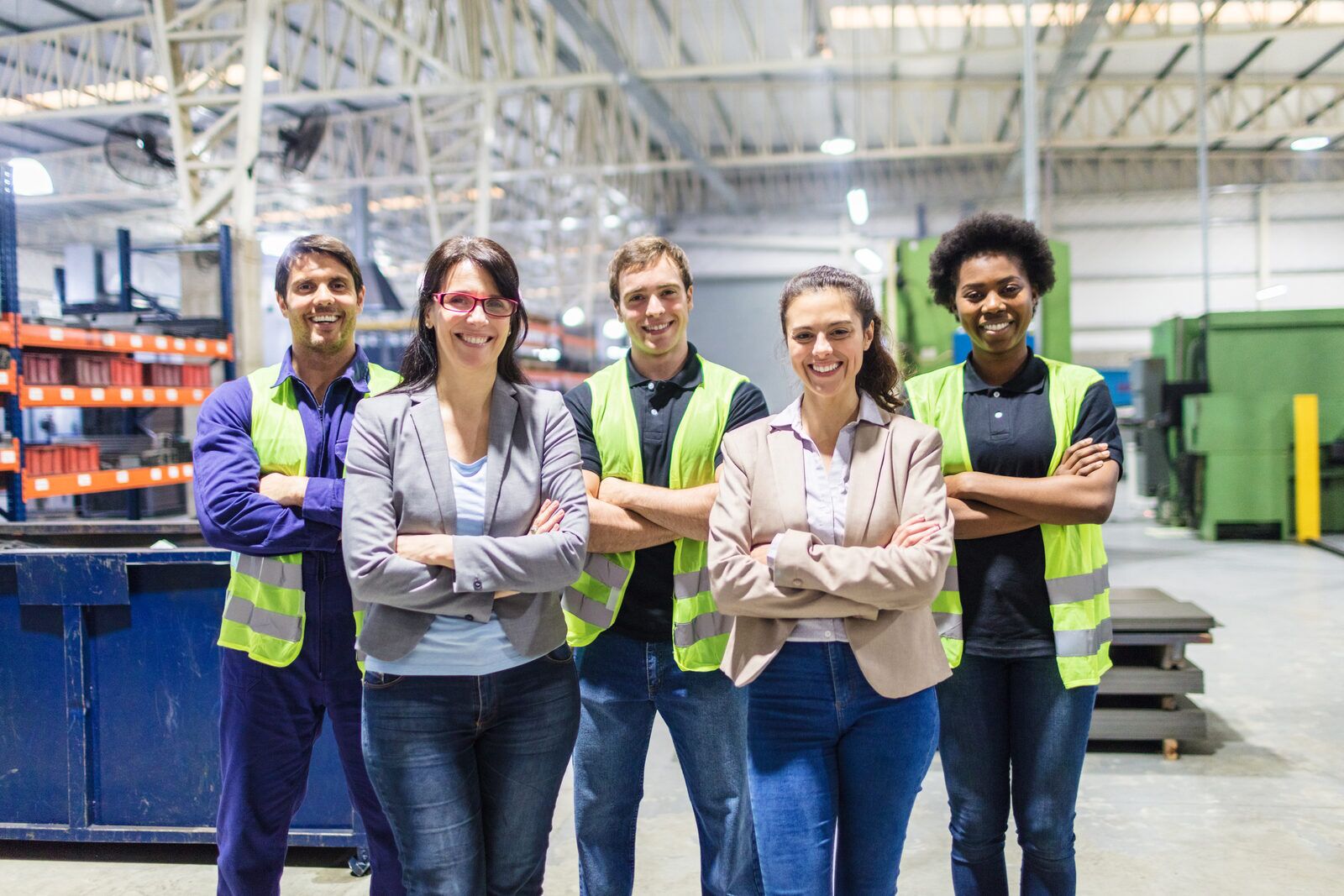 Staff at a distribution warehouse